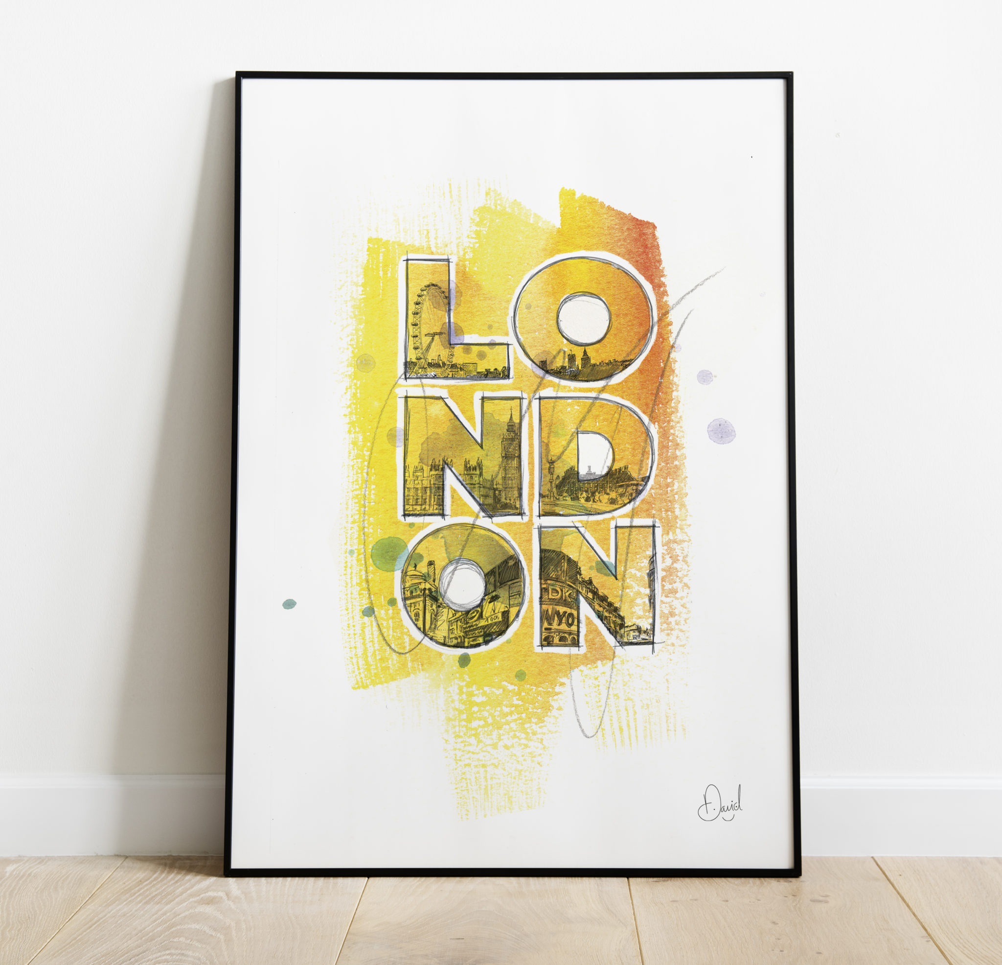 London - Typographic art print