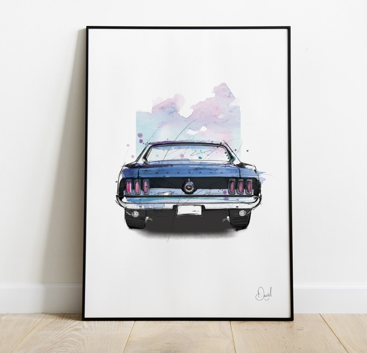 Ford Mustang - Looking back - art print
