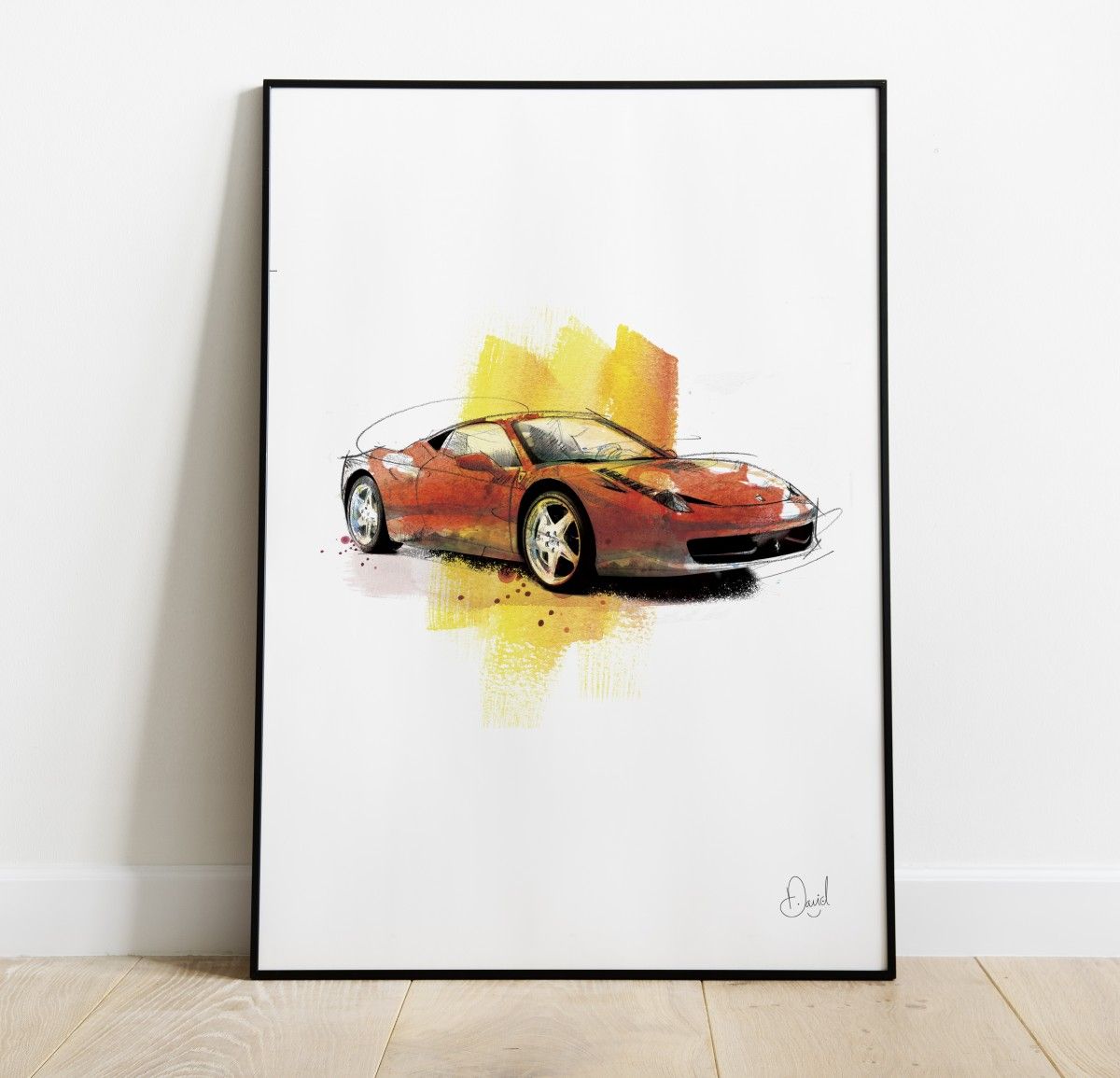 Ferrari Pista  - Taking the Pista art print