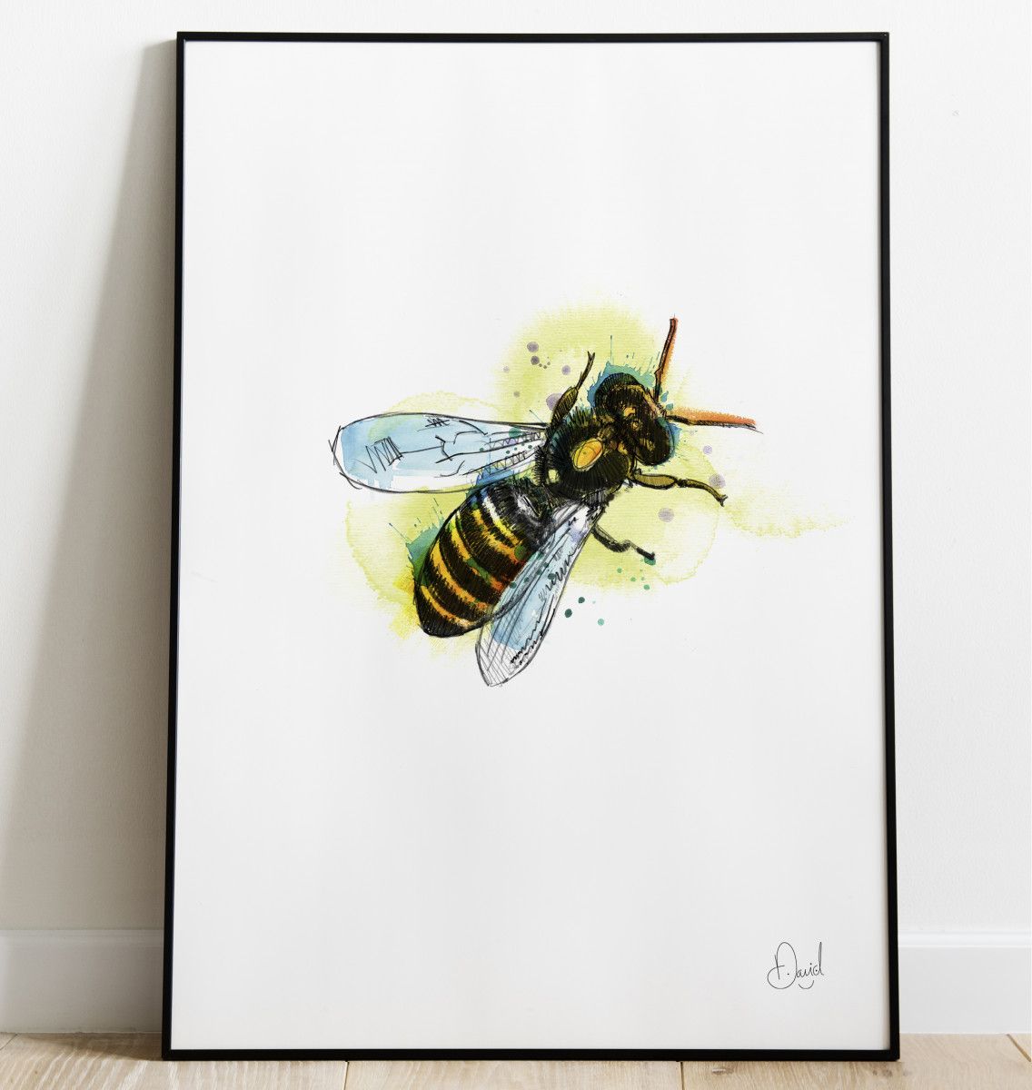 Let it Bee - bee art print