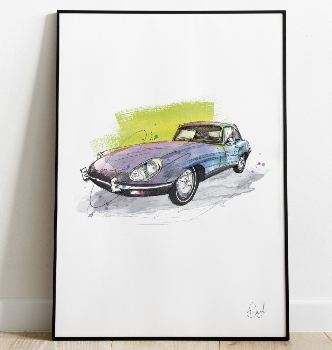 Jaguar E-Type - Just my E-Type art print