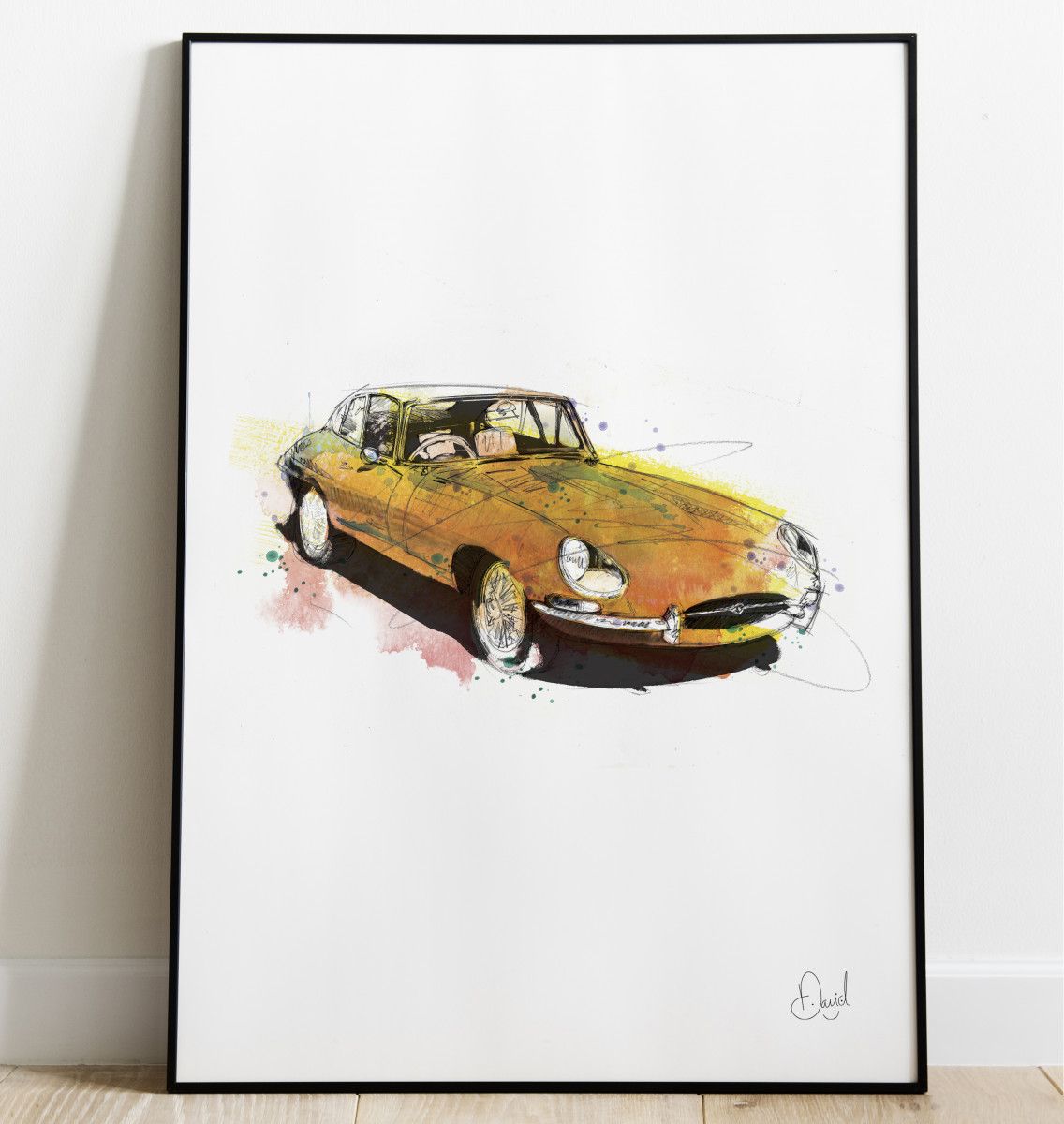 Jaguar E-Type - E's are Good art print