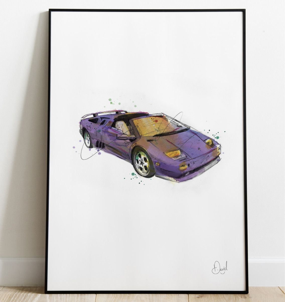 Lamborghini Diablo - The Little Devil art print