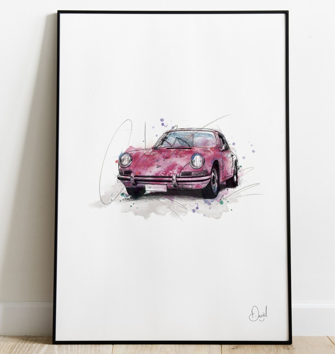 Porsche 911 Carrera  - Guards Red art print