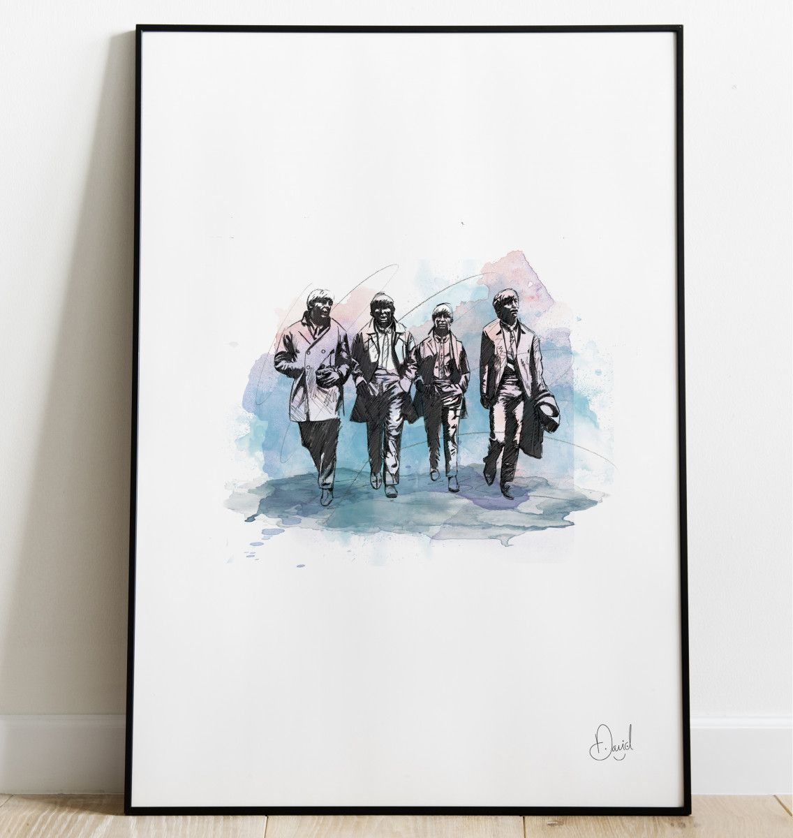 Beatles The Fab Four Giclee Canvas Picture 