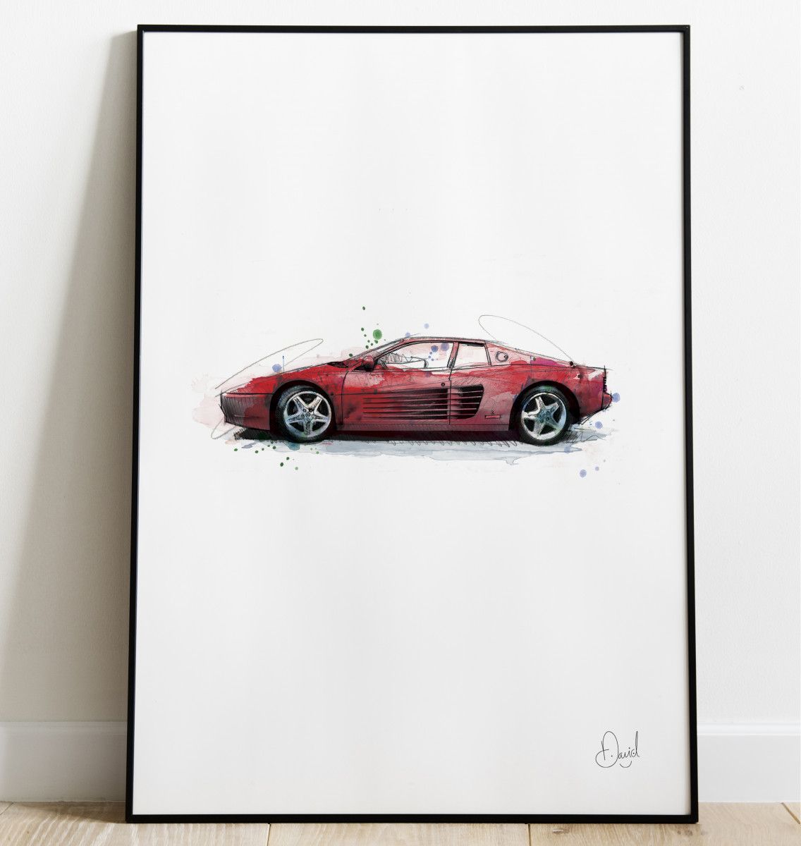 Ferrari Testarossa art print