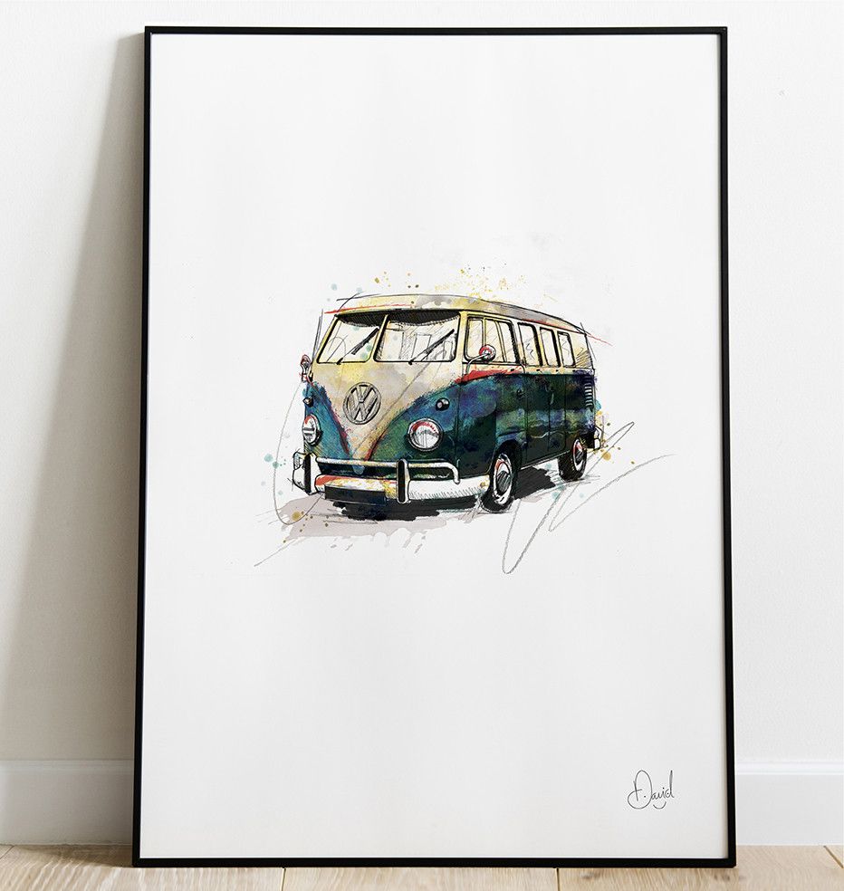 Volkswagen Campervan Type 2 - Bussing it art print