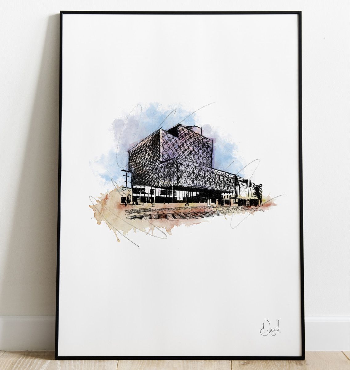 Birmingham Library - Throwing the book at it art print