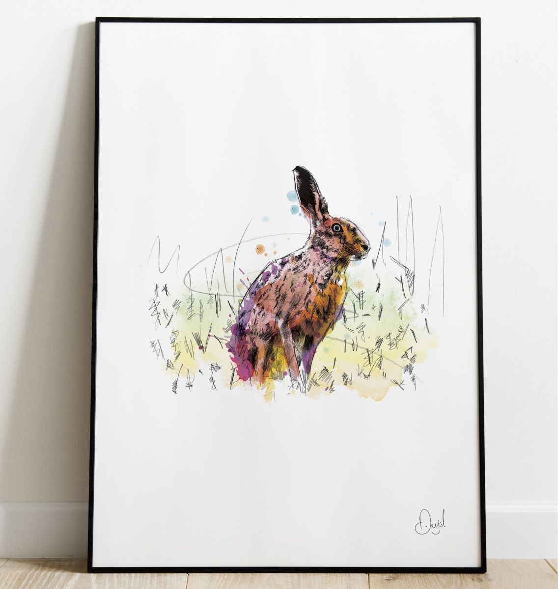 Hare Brain - Hare art print