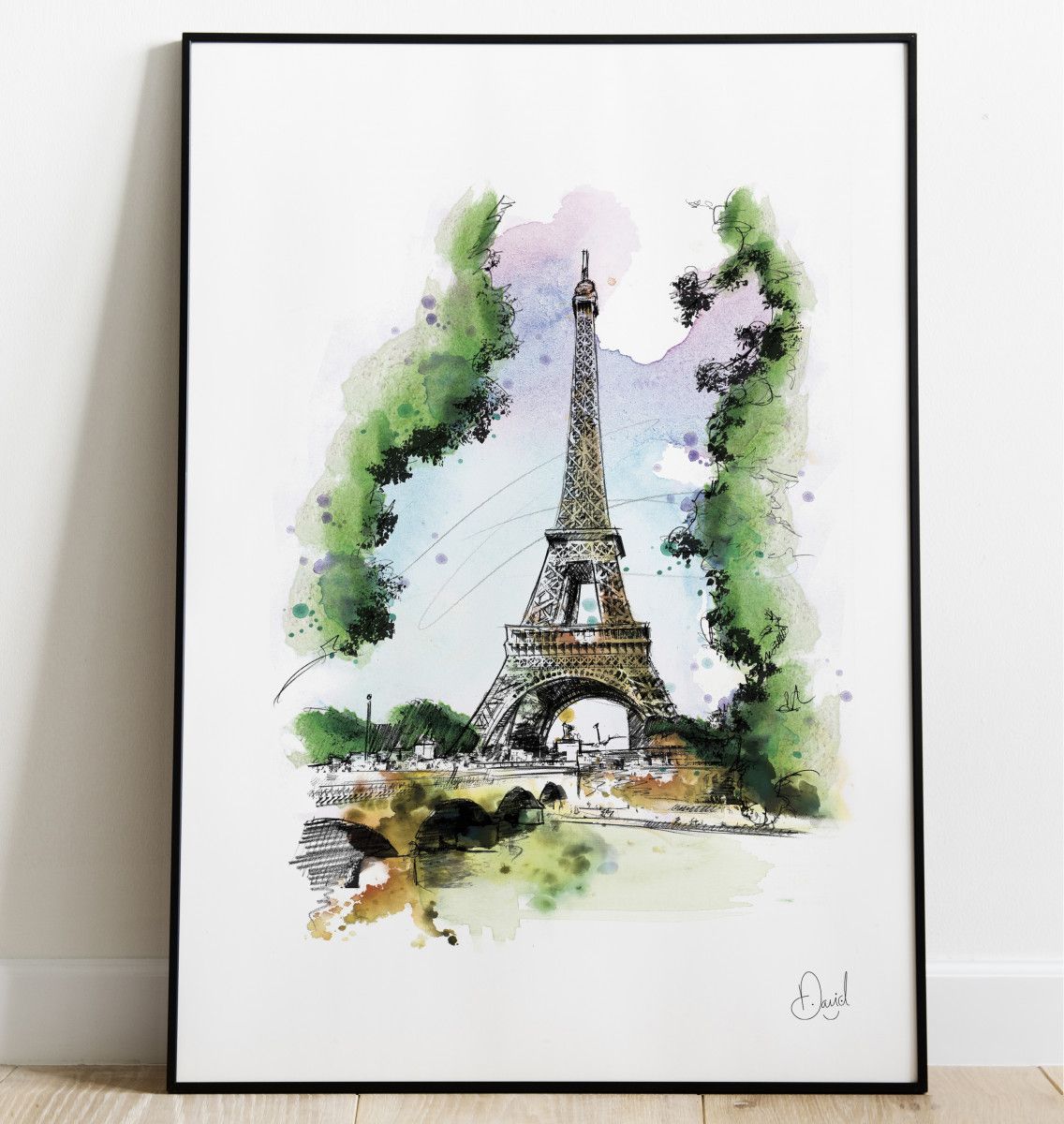 Paris Eiffel Tower - Springtime in Paris art print