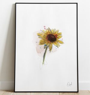 Sunflower in the Sun floral art print