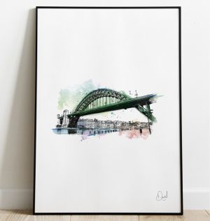 Newcastle Tyne bridge - Bridging the Gap art print