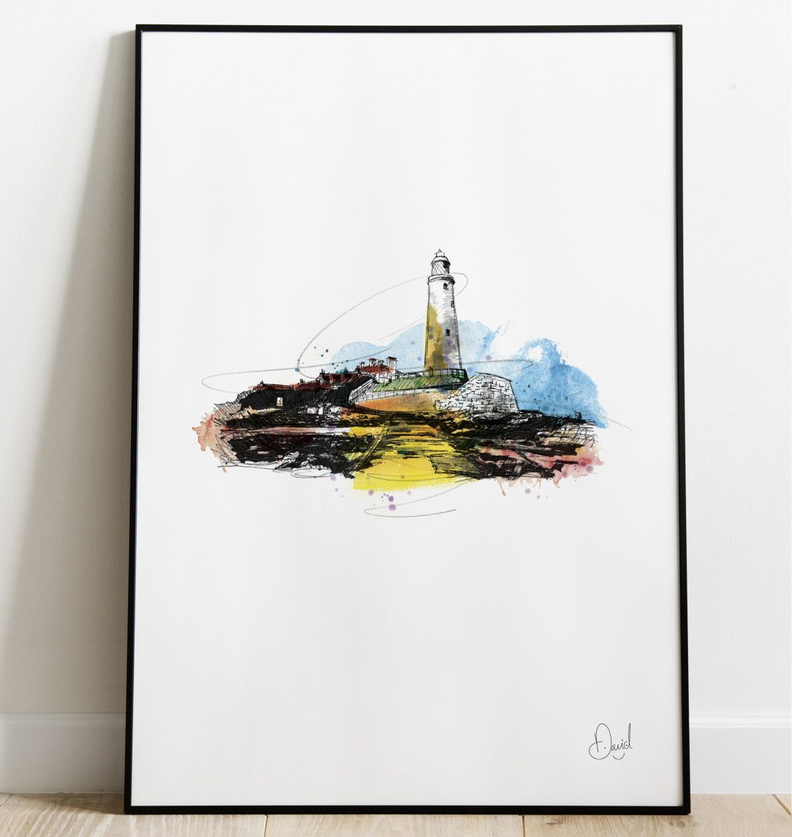 Newcastle whitley Bay – St Mary's Lighthouse art print