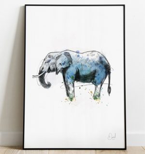 Taken to Tusk - Elephant art print