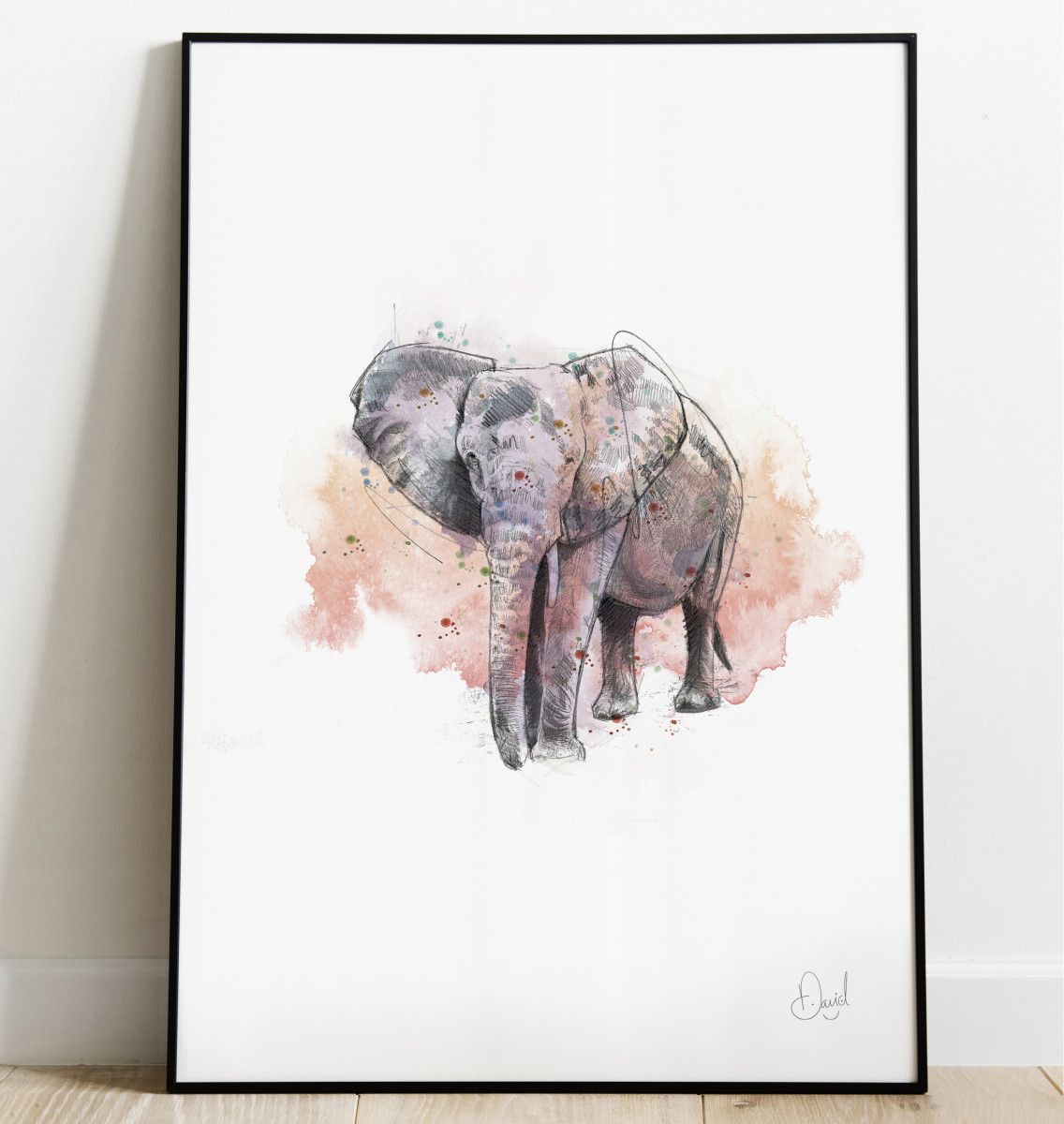 The Pink Elephant art print
