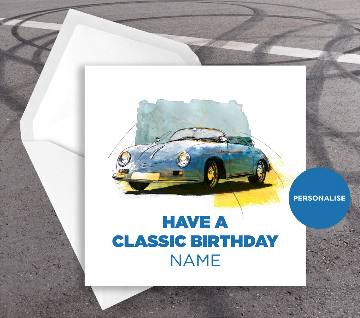 0098 Dm Porsche 356 Speedster Greetingscard Greetingscard 1 Web