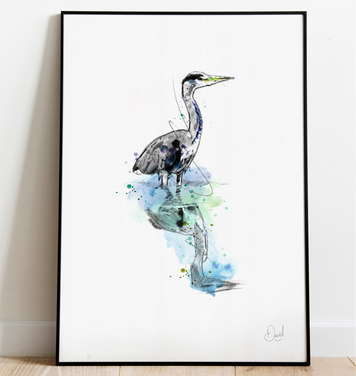 Keep your Heron - Bird art print