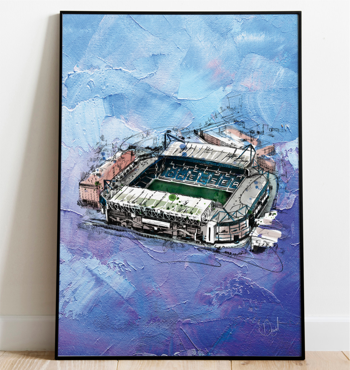 Chelsea FC - Stamford Bridge on oil, special edition art print