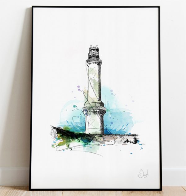0334 Aberdeen Girdle Ness Lighthouse Print Frame Port Web